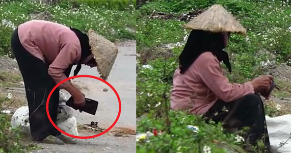 Giả vờ rớt ví thử lòng, hành động của bà cụ nhặt ve chai khiến chàng trai phải hối hận