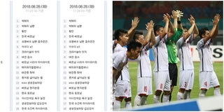 Đội tuyển Olympic Việt Nam "lọt top" tìm kiếm trên mạng xã hội Hàn Quốc