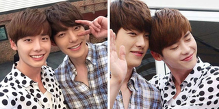 Sức khỏe vừa hồi phục, "cặp đôi bạn thân" Kim Woo Bin và Lee Jong Suk đã cùng nhau đi du lịch
