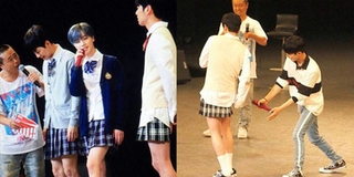 Fan Kpop cười bò trước khoảnh khắc iKON mặc váy nữ sinh cover hit của Black Pink