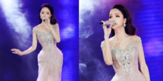 Hương Giang hát live nhạc diva cực đỉnh trên sân khấu Hoa hậu Chuyển giới Thái