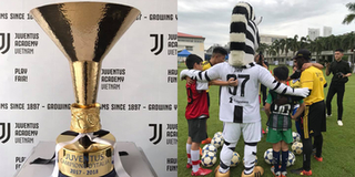 Cận cảnh chiếc cúp vô địch Serie A đồng hành cùng Trezeguet đến Việt Nam