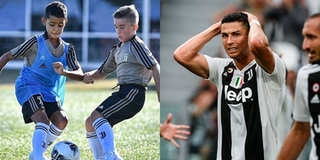 Ra mắt đội U9 Juventus, con trai Ronaldo xuất sắc lập cú poker