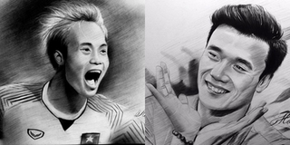 9X Quảng Ngãi vẽ chân dung các cầu thủ Olympic Việt Nam sống động "như thật" để thay lời cảm ơn