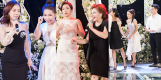 Diệu Nhi nhảy phụ họa, nhường mic cho Thu Trang tỏa sáng trong đám cưới của Trường Giang