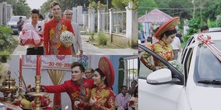 Lễ rước dâu của Lâm Chấn Huy và vợ xinh đẹp kém 12 tuổi ở quê nhà