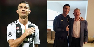 Trước khi về Ý, CR7 gặp mặt “ân sư” Sir Alex và nhắn nhủ đầy cảm động đến CĐV M.U