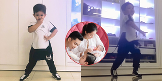 Con nhà nòi của Vbiz: Mới 3 tuổi quý tử nhà Khánh Thi đã nhảy dancesport thuần thục
