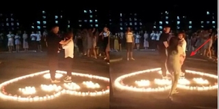 Tỏ tình “lãng mạn” chốn đông người, chàng trai xấu mặt vì bị bạn gái cũ chạy đến “bóc phốt”