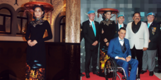 Trương Thị May diện áo dài truyền thống dự tiệc cùng công chúa Vương quốc Bỉ