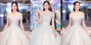 Hoa hậu Trần Tiểu Vy diện váy khổng lồ hóa công chúa, khoe sắc đẹp "đốn tim"