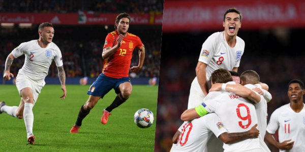 Highlights Tây Ban Nha 2-3 Anh: Sterling giải cơn khát bàn thắng, Tam sư gầm vang trên xứ sở bò tót
