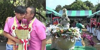 Chàng trai trẻ 21 tuổi kết hôn cùng người đàn ông 52 tuổi sau 4 năm yêu đương khiến CĐM "phát sốt"