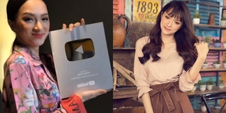 Nhờ hit "Anh đang ở đâu đấy anh", Hương Giang hí hửng nhận nút bạc YouTube