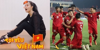 "Thánh té" Đông Nhi lần nữa té "sấp mặt" khi hay tin đội tuyển Việt Nam vào chung kết AFF Cup 2018