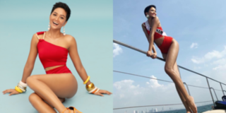 H'Hen Niê diện bikini đỏ cam "lấn át" dàn đối thủ tại Miss Universe 2018