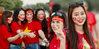 Fangirl Việt xinh đẹp, "phủ đỏ" một góc trời UAE để tiếp lửa cho thầy trò HLV Park Hang-seo