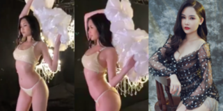 Lê Âu Ngân Anh khoe 3 vòng bốc lửa ở buổi chụp ảnh bikini của Miss Intercontinental