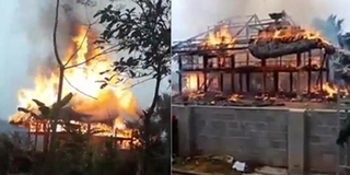 Thui chó ăn liên hoan nhà mới, căn nhà bị thiêu rụi hoàn toàn, mất luôn Tết