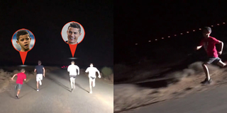 Chạy đua trên sa mạc, Ronaldo "ăn thua đủ" với cả con trai để phăng phăng về đích