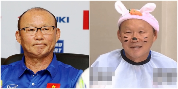Hình ảnh thầy Park đeo tai thỏ, vẽ mặt mèo trong chương trình THTT khiến CĐM phì cười