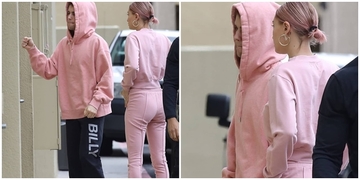Vừa ấn định ngày cưới, Justin - Hailey diện đồ đôi hồng ngọt ngào xuống phố Vừa ấn định ngày cưới, Justin - Hailey diện đồ đôi hồng ngọt ngào xuống phố