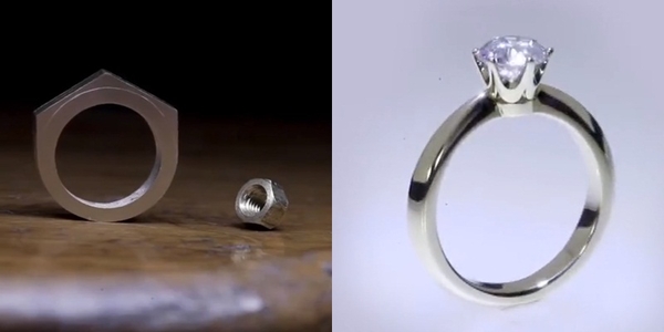 Trời ơi tin được không: nghệ nhân biến 2 chiếc ốc vít trở thành nhẫn kim cương đẹp lung linh