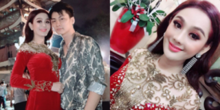 Lâm Khánh Chi diện áo dài đẹp "đốn tim", sánh đôi chồng kém 8 tuổi lên chùa đầu năm