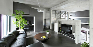 Ngắm vẻ phá cách của căn hộ được thiết kế với tường xi măng thô giản dị