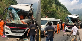 Tai nạn đèo Hải Vân: Container "đấu đầu" xe khách, hành khách nháo nhào kêu cứu, 12 người bị thương
