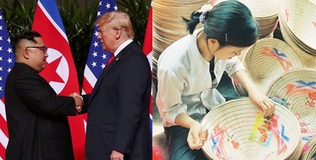 Hãng Reuters đưa tin người dân Việt Nam sẽ tặng nón lá cho 2 nhà lãnh đạo đội nếu trời có mưa