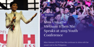 Trang chủ Miss Universe khiến fan quốc tế "dậy sóng" khi đăng ảnh H'Hen Niê lọt thỏm giữa rừng fan