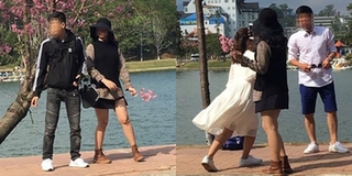 Nhóm du khách ngắt hoa đào tại Đà Lạt khiến CĐM phẫn nộ