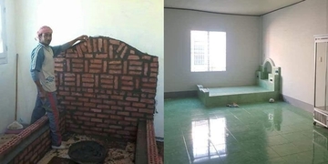 Chiếc giường bằng gạch và xi măng giống hệt phần mộ, CĐM thắc mắc: "Ai dám ngủ trên đó?" Chiếc giường bằng gạch và xi măng giống hệt phần mộ, CĐM thắc mắc: "Ai dám ngủ trên đó?"