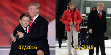 Cuối cùng ngày ấy cũng đến: Barron Trump cao vượt ông bố 1m9, càng ngày càng đẹp trai Cuối cùng ngày ấy cũng đến: Barron Trump cao vượt ông bố 1m9, càng ngày càng đẹp trai