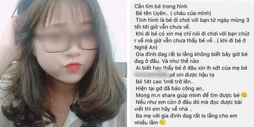 Nữ sinh lớp 8 mất tích từ mùng 3 Tết: Trưa nay đã về nhà "từ giã mẹ một tiếng" để đi Trung Quốc Nữ sinh lớp 8 mất tích từ mùng 3 Tết: Trưa nay đã về nhà "từ giã mẹ một tiếng" để đi Trung Quốc