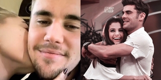 Justin Bieber được vợ ôm hôn thắm thiết, chứng minh hạnh phúc không kém Selena và Zac Efron