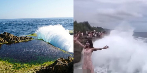 Clip: Thót tim cảnh cô gái mải mê "sống ảo" tại vách đá nổi tiếng ở Bali bị sóng cuốn trong tích tắc