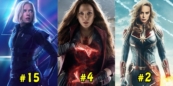 Bảng xếp hạng những nữ anh hùng mạnh nhất trong vũ trụ Marvel