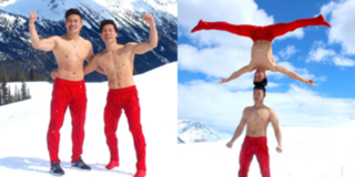 Quốc Cơ - Quốc Nghiệp cởi trần, biểu diễn xiếc dưới cái lạnh -10 độ C tại Canada
