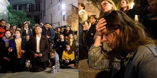 Tổng thống Pháp rơi nước mắt, hàng nghìn người quỳ xuống cầu nguyện khi "trái tim Paris" bốc cháy