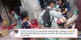 Thanh niên gánh rau giúp bà cụ được các cô bán thịt hứa gả con gái ồn ào khắp chợ