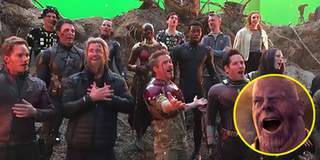 Dàn Avengers ngừng đánh đấm trên phim trường Endgame để hát mừng sinh nhật Thanos