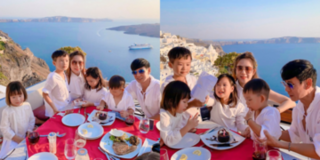 Lý Hải đưa vợ cùng 4 nhóc tì sang tận Hy Lạp để tổ chức sinh nhật cho con gái thứ 2