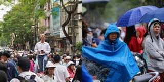 Hình ảnh xúc động ngày thi THPT: Ông bố "vượt biển người" tìm con, người đội mưa đứng chờ ngoài cổng