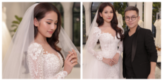 Cận cảnh bộ váy cưới vợ Dương Khắc Linh - Sara Lưu sẽ mặc trong ngày trọng đại