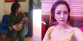 Nhan sắc "đốn tim" của nữ cảnh sát bất ngờ nổi tiếng trong vụ cứu ông bố ôm con định nhảy cầu