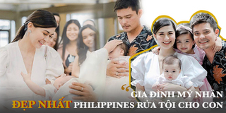 Gia đình "mỹ nhân đẹp nhất Philippines" Marian Rivera tổ chức lễ rửa tội cho con trai