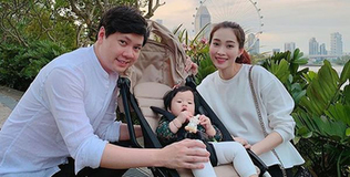 Đặng Thu Thảo khoe con gái lớn phổng phao, thích thú khám phá nơi làm việc của ba Trung Tín