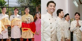 Quốc Trường trở thành chàng phù rể nổi bật nhất tại đám cưới bạn thân